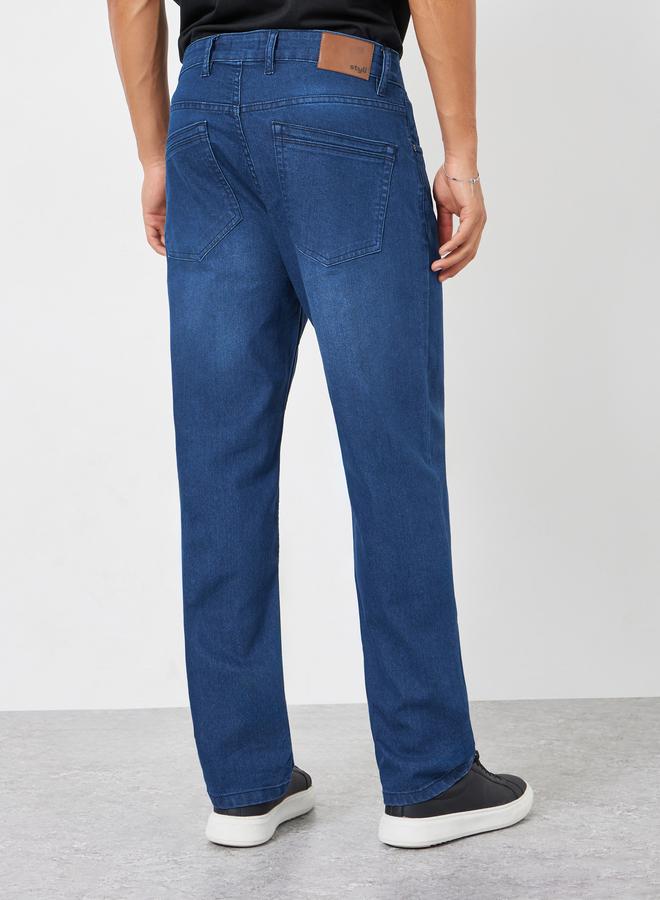 ستايلي بنطال جينز مغسول قصة مريحة - Image 3